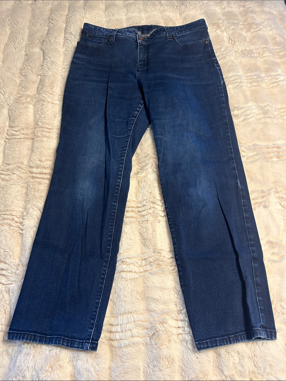 Talbots Classic Dark Wash Straight Leg Jeans